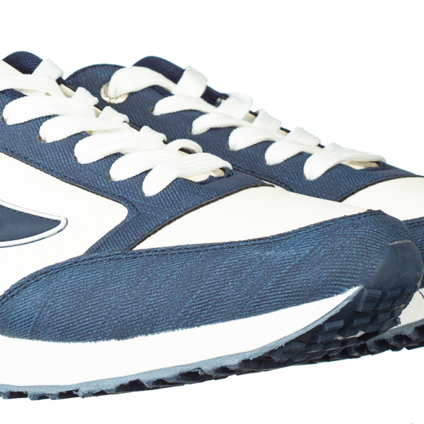 Pantofi sport barbati Cibin albi cu albastru, 3 - Kalapod.net